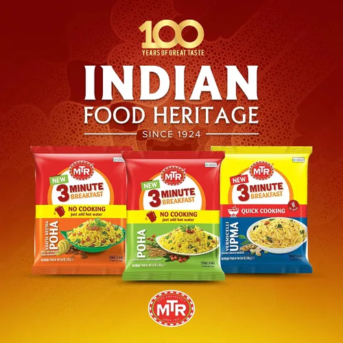 Vista 7 de MTR 3Mins Poha Mix Instant Food - Comida india lista para comer, 5.64 oz, 6