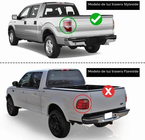Vista 5 de CHEDA Luces traseras, compatibles con Ford F150 2009-2014, juego de luces traseras con lente transparente y carcasa cromada, BL3Z13405B, BL3Z13404B