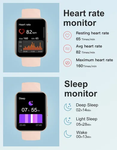 Vista 3 de Relojes inteligentes para hombres y mujeres (respuestas/hacer llamadas) compatibles con teléfonos iPhone Android, reloj inteligente de 1.85 Rosa
