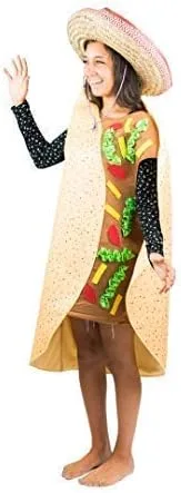 Vista 6 de Bodysocks - Disfraz de comida favorita, hamburguesa, perrito caliente, pizza, taco