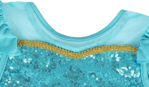 Vista 5 de Jurebecia Traje de baño de dos piezas para niñas, conjunto de bikini de princesa, traje de baño con volantes para niños