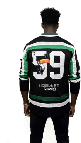 Vista 4 de Guinness Official Merchandise Guinness Hockey Jersey Embroidered Polyester Athletic Shirt Branded Hockey Jersey