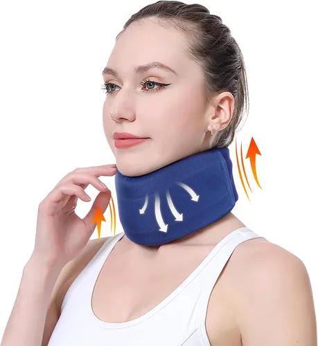 Vista 8 de CozyHealth Soporte de cuello para dolor de cuello y apoyo, soporte suave para el cuello alivia el dolor y la presión en la columna vertebral