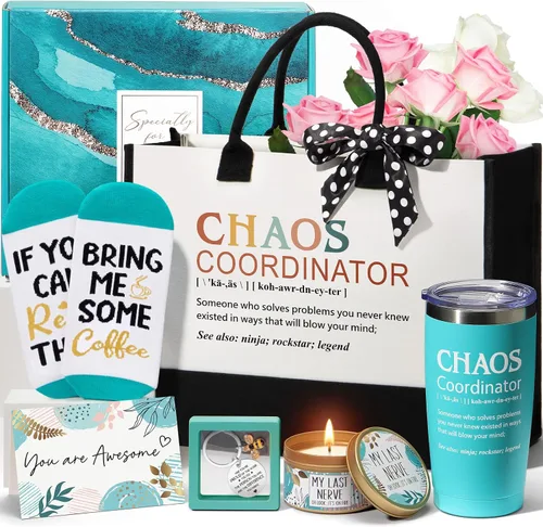 Vista 12 de Regalos de agradecimiento para mujeres, regalos de reconocimiento para empleados para compañeros de trabajo, regalo de oficina, despedida navideña