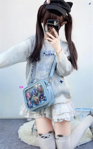 Vista 7 de CHERRY SAUCE Ita Bag - Bolso bandolera bandolera para exhibición de anime
