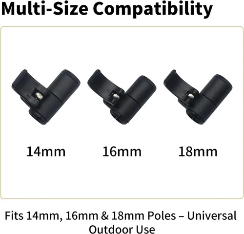 Vista 3 de Kit de reemplazo de abrazadera de poste de 3 piezas para bastones de trekking, clips externos de bloqueo abatible con tornillos de tuerca
