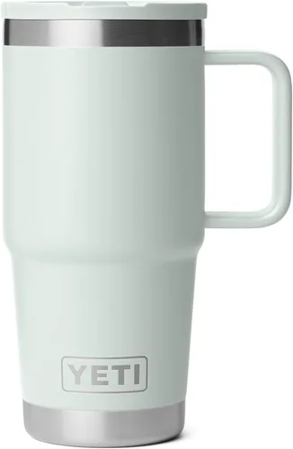 Vista 15 de YETI Rambler - Taza de viaje de 20 onzas con tapa abatible con popote, acero inoxidable, aislada al vacío, a prueba de fugas, apta para portavasos