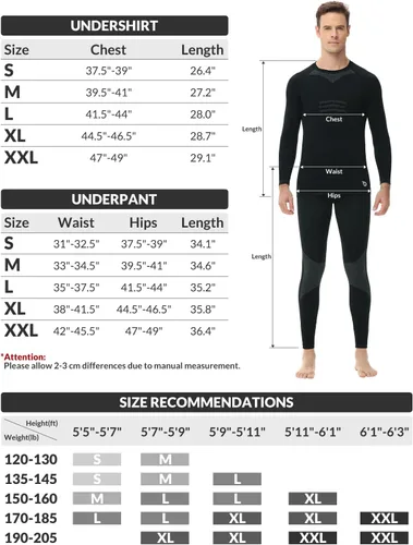 Vista 6 de BALEAF Ropa interior térmica para hombre, sin costuras, cálida, atlética, de secado rápido, capa base para clima frío