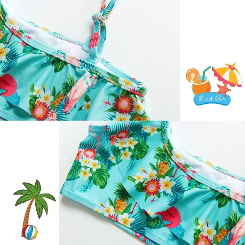 Vista 5 de Trajes de baño de una pieza para niñas, traje de baño para playa y piscina