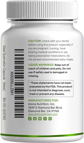 Vista 7 de Eagleshine Vitaminas Quercetina 1000 mg por porción (paquete de 2) 300 cápsulas, flavonoides de alta biodisponibilidad, probado por terceros