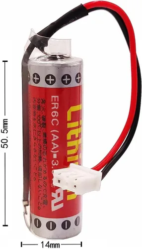 Vista 4 de 4 unids 3.6 V ER6C AA PLC batería 1800 mAh para MAXELL FX F2-40BL PLC con enchufe blanco batería de litio no recargable