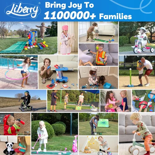 Vista 9 de Liberry Juego de Golf para Niños Pequeños de 2, 3 y 4 años Niños Niñas, Juego Mejorado de Palos de Golf para Niños con Carrito, Tapete de Putting