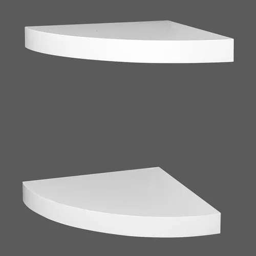 Vista 9 de ZGZD Estante esquinero invisible montado en la pared, forma radial, perfecto para dormitorio, baño, sala de estar, cocina, juego de 2