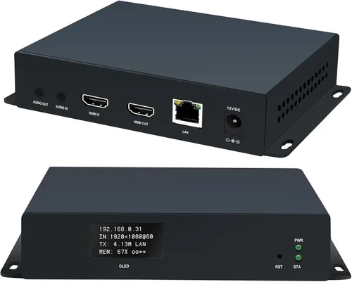Vista 9 de H.265 H.264 MJPEG 1080P@60 Codificador de vídeo VGA codificador de audio de vídeo HD con soporte de bucle VGA HTTP, UTP, RTSP, RTMP, RTMPS, SRT