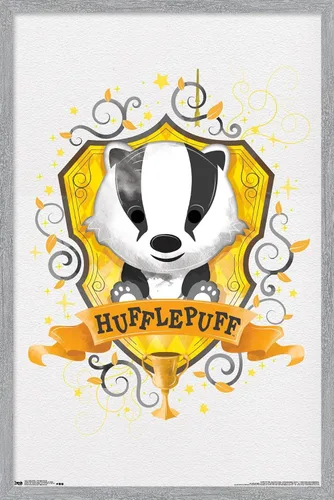 Vista 13 de Trends International Wizarding World: Harry Potter-Hufflepuff - Póster de pared, 14.725 x 22.375 pulgadas, versión enmarcada de madera de granero