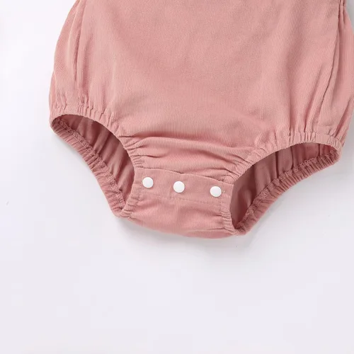 Vista 34 de ODASDO Mameluco de pana con burbujas para el primer cumpleaños de bebé y niña, con correa de botón, espalda descubierta, de una sola pieza