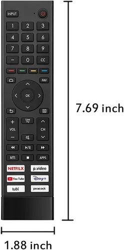 Vista 5 de ERF3J80H - Control remoto universal de repuesto para Hisense Smart TV 43A6G 50A6G 50U6G 50U68G 55U6G 55A6G 55U68G 60A6G 65U68G 65A6G 65U6G 70A6G