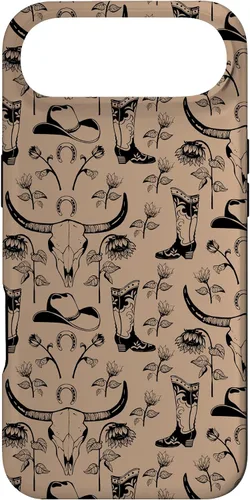 Vista 27 de Western Boho Skull, Sunflowers, Country Girls, Cowgirls Boot Case for iPhone 17