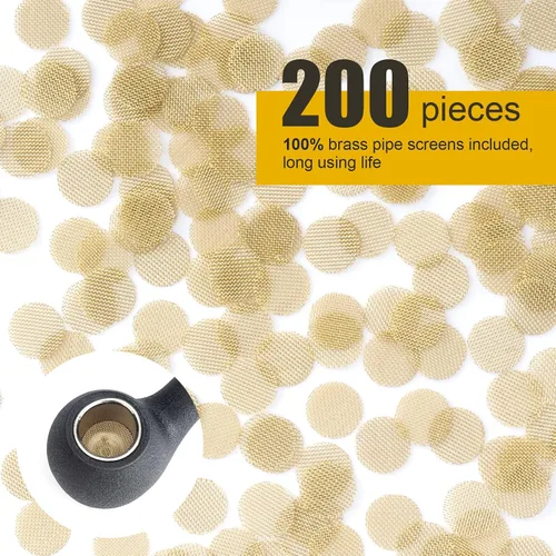 Vista 5 de Scotte 200 pantallas de tubo de latón de 3/8 pulgadas, pantalla de filtro de tubo de metal de 0.374 in (0,375 pulgadas) con caja de almacenamiento
