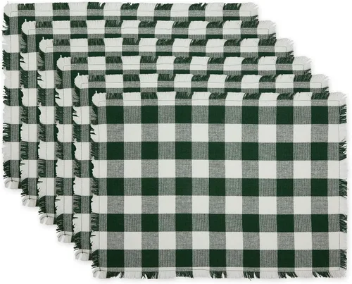 Vista 37 de DII Colección de Mesa a Cuadros Pesada con Flecos, Camino de Mesa, 14x72 pulgadas, Gris 2-Gris
