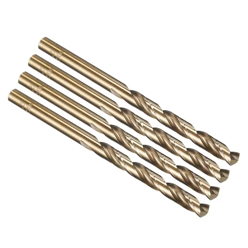 Vista 120 de PATIKIL Broca Jobber de 0.039 in, vástago recto M35 cobalto 5% acero de alta velocidad 135° acabado dorado para metal duro de acero inoxidable - 2