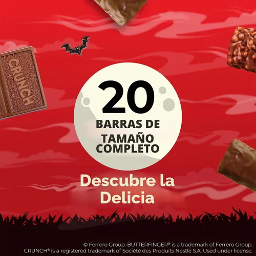 Vista 9 de Bolsa surtida a granel de chocolate y caramelo, mezcla de miniaturas de Butterfinger, Crunch y chocolate de leche Baby Ruth