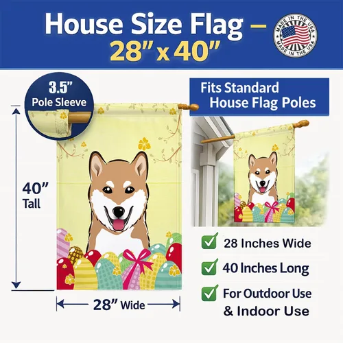 Vista 312 de Caroline's Treasures BB1923GF Bandera decorativa para jardín con diseño de Border Collie, para caza de huevos de Pascua, para jardín, jardín, patio