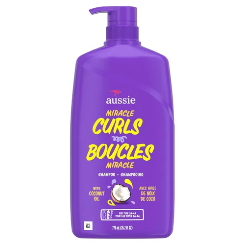Vista 6 de Aussie Miracle Curls Champú para cabello rizado con aceite de coco, sin parabenos, 26.2 onzas líquidas