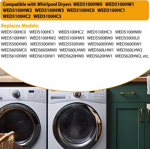 Vista 3 de WED5100HW2 WED5100HW3 WED5100HW1 Kit de elemento calefactor para secadora