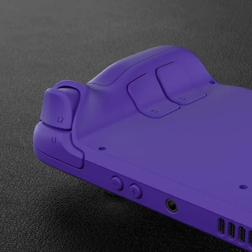 Vista 6 de eXtremeRate Placa frontal personalizada morada para cubierta de vapor, funda de repuesto de consola de mano, juego completo de carcasa con botones
