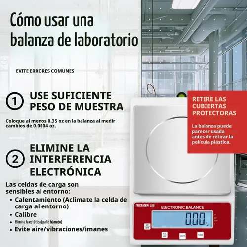 Vista 7 de Báscula digital Fristaden Lab 70.55 oz x 0.0004 oz Cal Cert