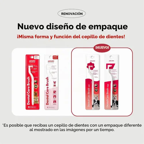 Vista 2 de JAYU PET Cepillo de Cuidado Dental (Cerdas de Borde) 1 unidad - Cepillo de Dientes para Perro con Cabeza Micro Redonda, Cepillo de Dientes
