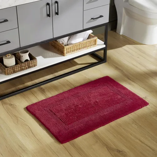 Vista 374 de Better Trends - Juego de 2 alfombras de baño 100% algodón, extra suaves, con borlas, de 17" x 24", alfombra de baño superabsorbente y reversible
