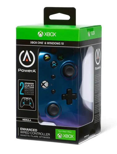 Vista 9 de Enhanced Wired Controller for Xbox One - Cosmos Nebula, gamepad, wired video game controller, gaming controller, Xbox One, works with Xbox Series XS