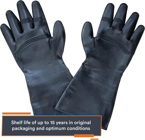 Vista 4 de MIRA - Guantes protectores de seguridad NC-11 CBRN Guantes de trabajo industriales reutilizables resistentes a productos químicos 1 par XS a XXL