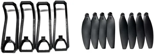Vista 4 de E88 EVO Protecting Ring 4PCS for E88EVO Brushless Folding RC Drone Blades Spare Parts Propeller Protective Frames Blade(Burgundy)