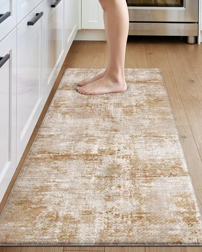Vista 14 de DEXI Alfombrillas de cocina acolchadas antifatiga 23 x 86 pulgadas, color Azul