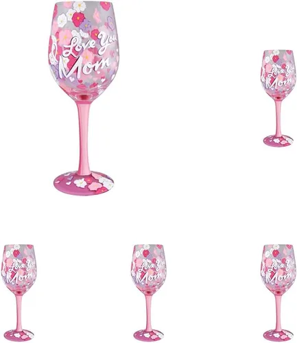 Vista 8 de Enesco Copa de vino I Love You Mom, STD, Multicolor