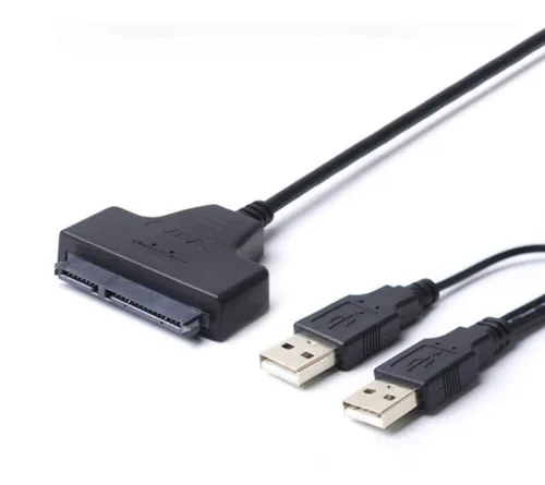 Vista 6 de KUJOBUY Adaptador de cable SATA a USB 2.0 para disco duro HDD de 2.5 "Conector de disco duro SSD de 22 pines 7+15 Cable SATA 1 2 3 Convertidor