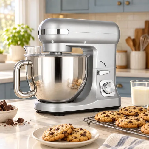 Vista 6 de 5.3QT Stand Mixer, 660W Large Capacity Dough Mixer for Kitchen