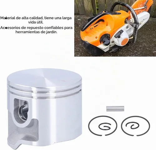 Vista 2 de Fdit - Kit de pistón de 1.97 pulgadas, conjunto de pistón de repuesto para sierras de corte de aleación de aluminio, 1 juego para TS410 TS420