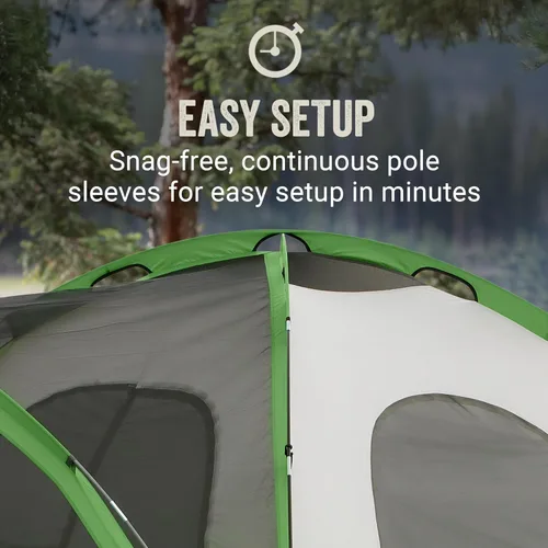 Vista 8 de Coleman Evanston Tent with Screen Room Weatherproof Tent Sets Up in 15 Mins Included Rainfly & Carry Bag Made of PFAS-Free