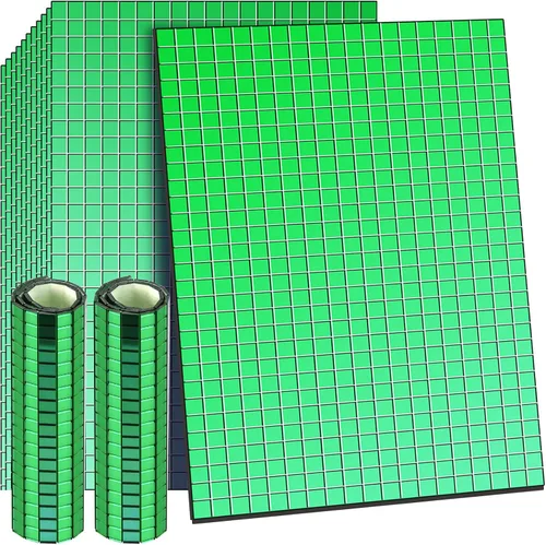 Vista 15 de 7200 azulejos autoadhesivos de espejo de discoteca, 0.197 x 0.197 in, azulejos de mosaico para manualidades, proyectos de bola de discoteca, Morado