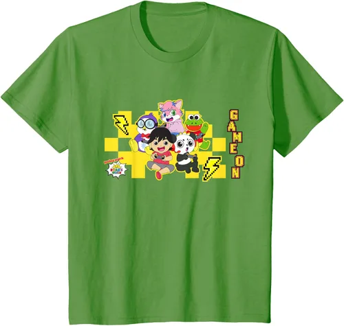Vista 37 de Ryan's World Game On Characters Camiseta, Negro, S