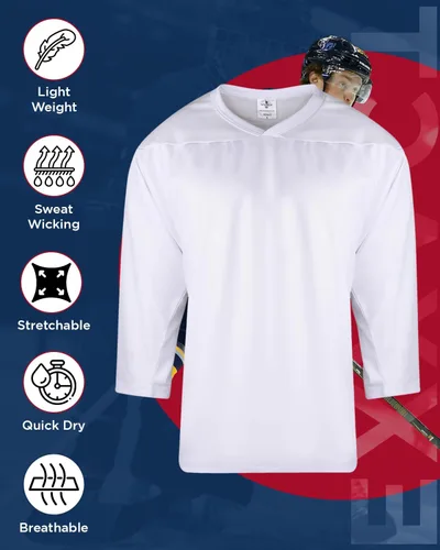 Vista 5 de Exxact Sports Camisetas de hockey juvenil para niños, camiseta de práctica de hockey, camiseta en blanco de hockey, camiseta de hockey sobre hierba