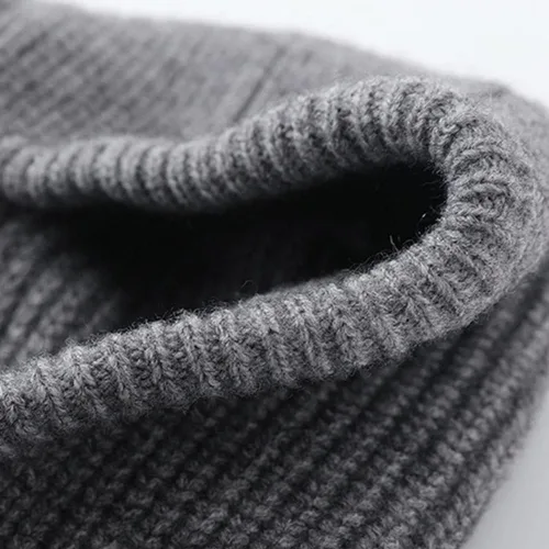 Vista 3 de Gorro de invierno de punto pasamontañas con capucha, gorro para mujer y hombre
