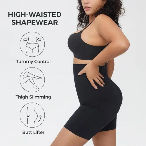 Vista 3 de AMRIY Fajas moldeadoras para mujer, control de abdomen, cintura alta, moldeadoras de cuerpo, pantalones cortos con levantamiento de glúteos, faja