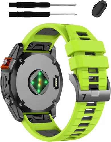 Vista 22 de Correa de reloj QuickFit de silicona de 1.024 in para Garmin Fenix 9/8 Paquete de 3 1
