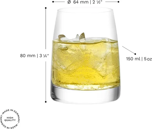 Vista 2 de Stölzle Lausitz Experience - Vasos pequeños de jugo de 5 onzas, juego de 4