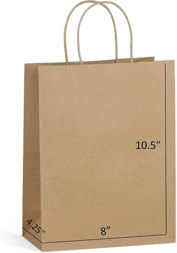 Vista 7 de Eupako Bolsas de papel negras de 16 x 6 x 12 pulgadas, juego de 50, bolsas de regalo, bodas, cumpleaños, vacaciones, fiestas, baby showers, Navidad